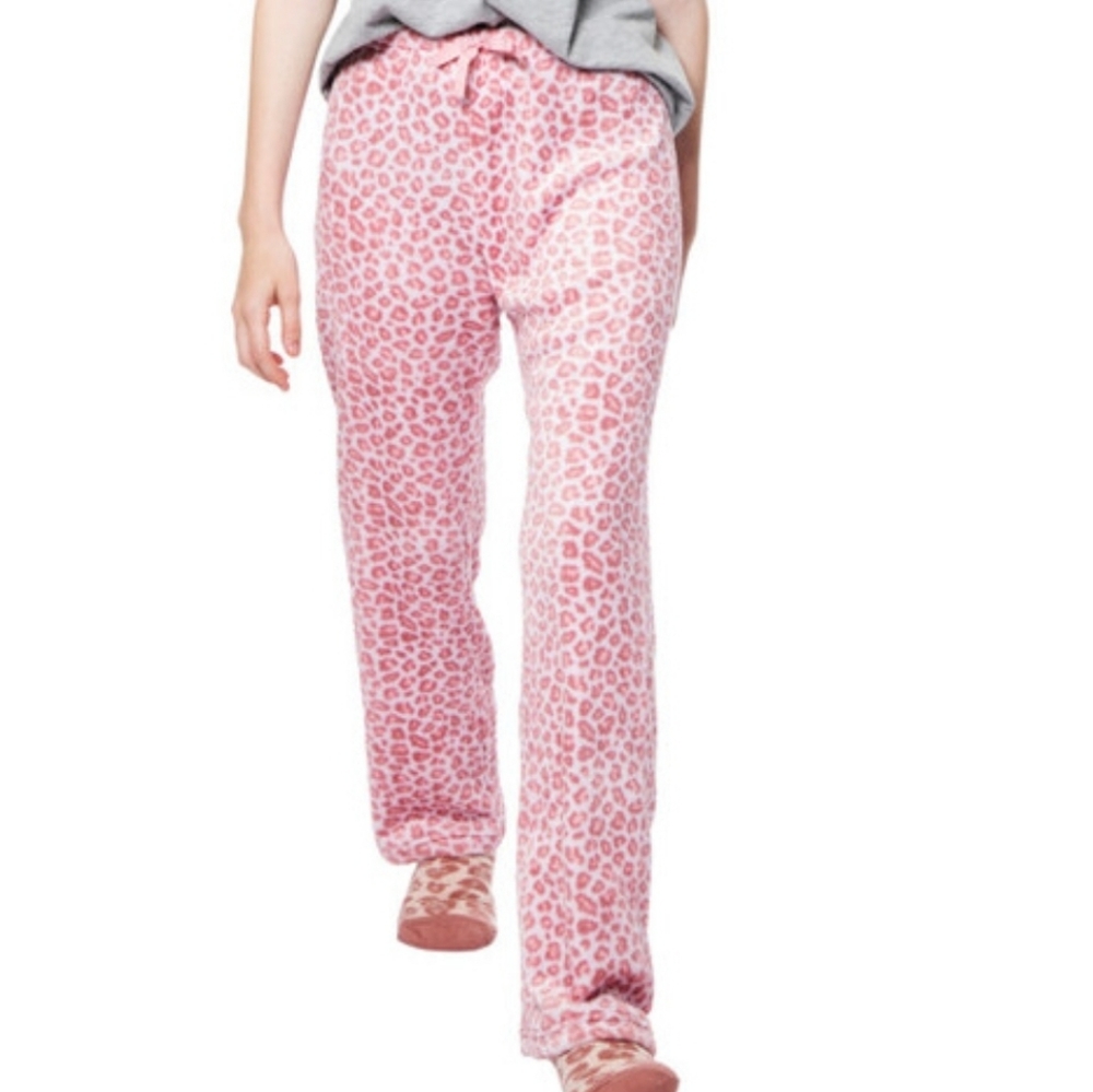 NWT Plush Pink Leopard Lounge Pant L&XL